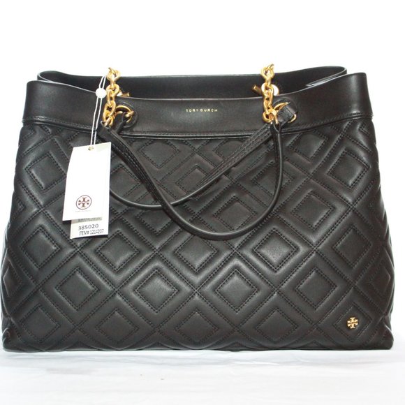 tory burch fleming quilted leather tote